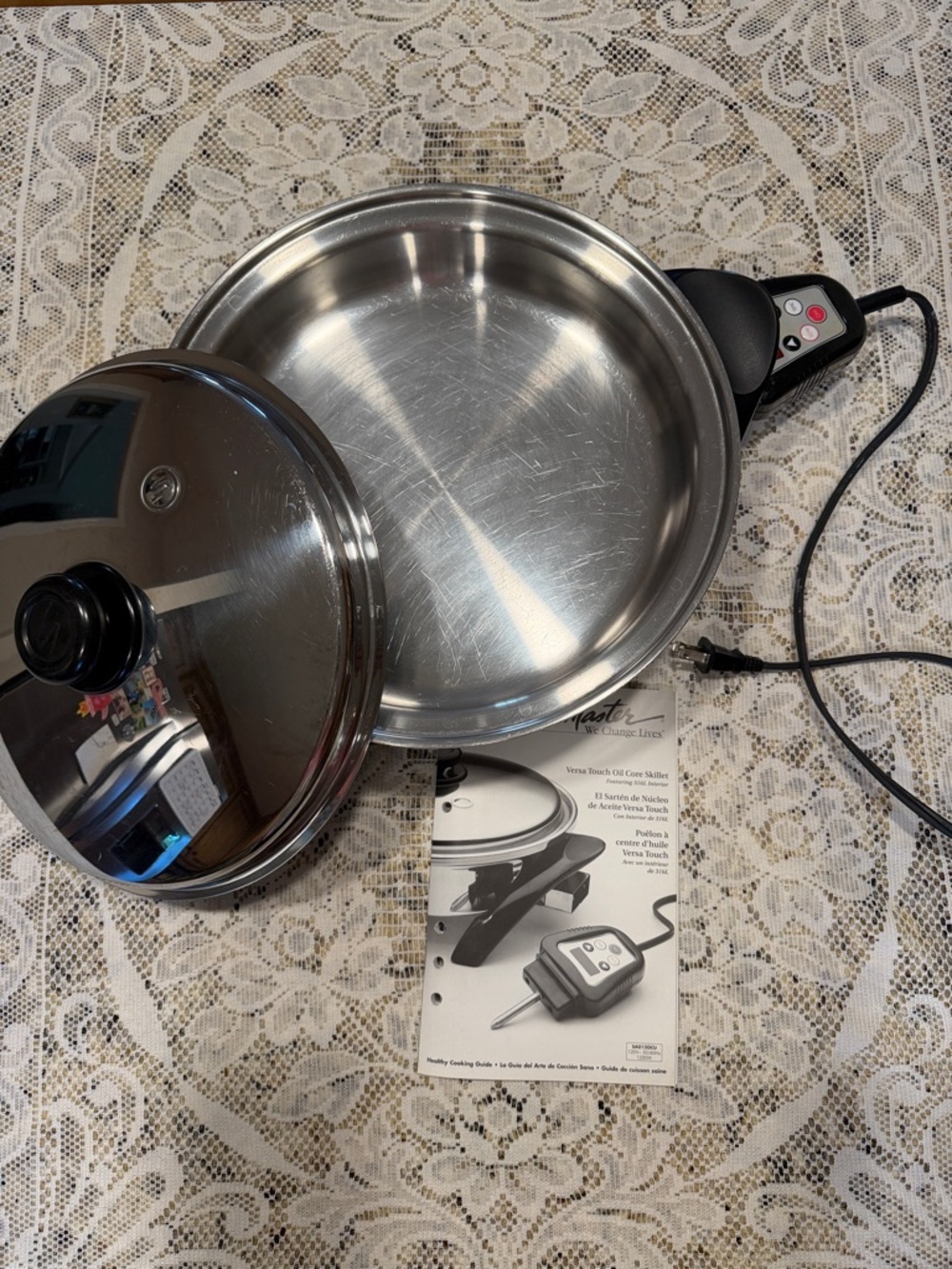 SALADMASTER Versa Touch Oil Core Skillet 316L Complete Set